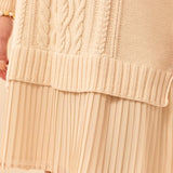 Edith | Robe chandail avec ourlet chiffon plissé