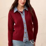 Elwood | Veste-chandail avec détails en denim