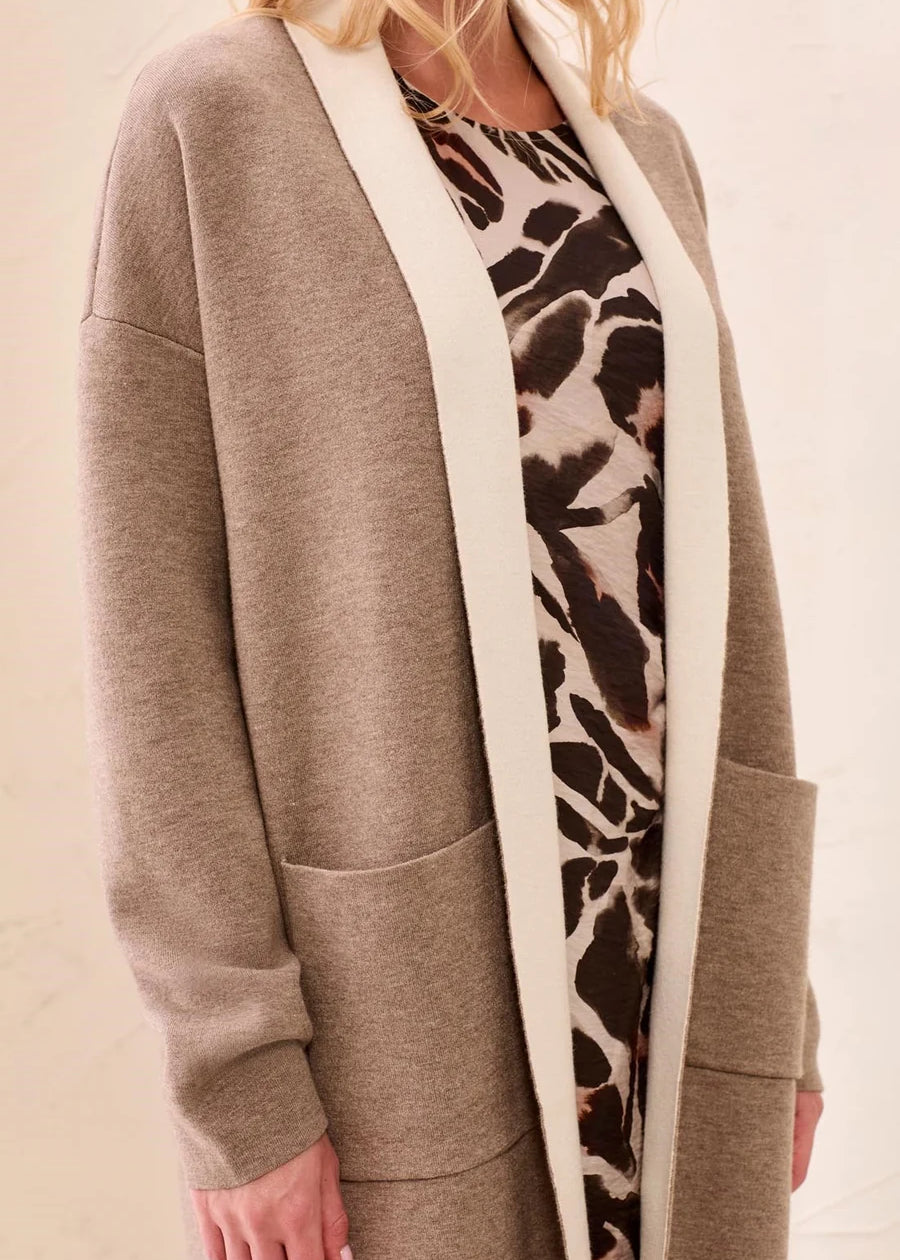 Avery | Cardigan long ouvert à poches