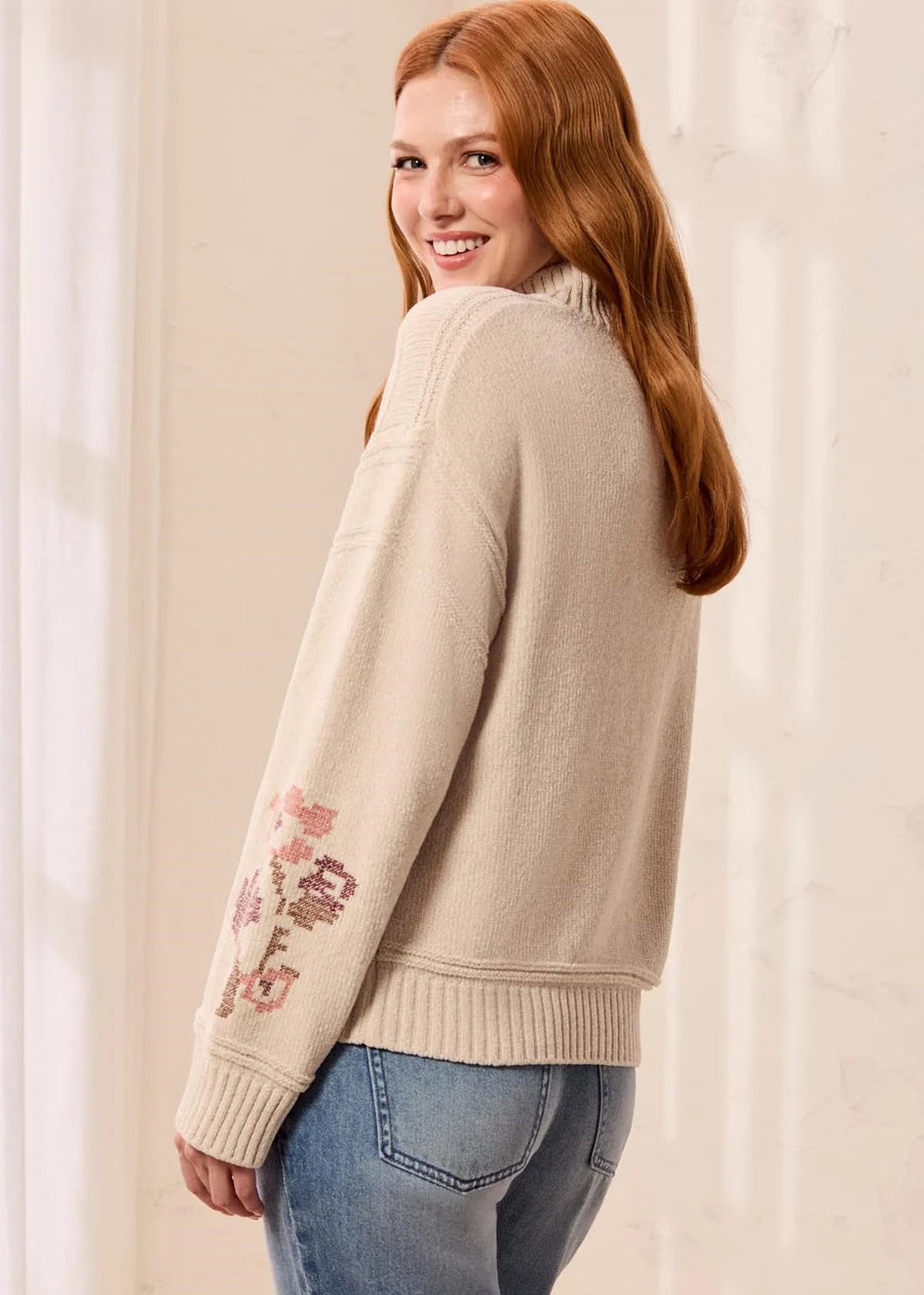 Pippa | Pull en tricot doux avec broderies