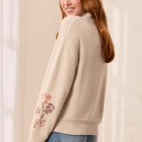 Pippa | Pull en tricot doux avec broderies
