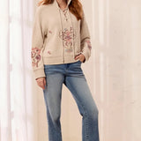 Pippa | Pull en tricot doux avec broderies